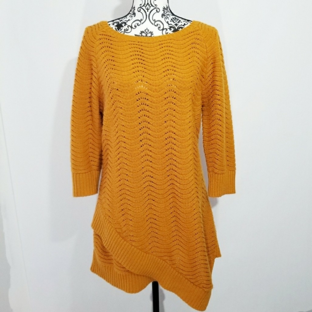 Design History Burnt Orange Tunic Sweater